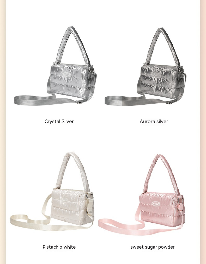 New Fashion Shoulder Bag Women's Versatile Large Capacity Crossbody Bag Women's Advanced Sense Small Space Cotton Bag_voghion.com