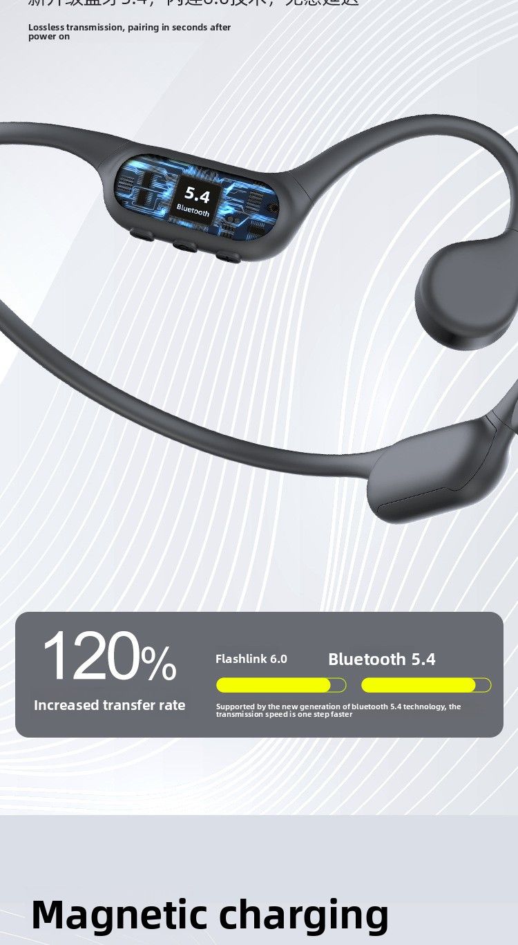 Cross-Border X21 Bone Conduction Headphones With Built-in Memory Long Battery Life For Music Listening, Sports, And Swimming IPX68 Water-Resistant Blu_voghion.com
