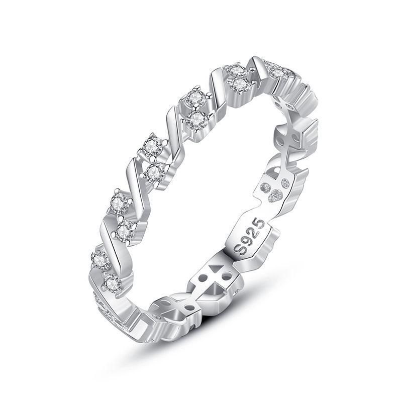 Tancise Anello in argento con zirconi classici Gioielli da donna Promessa di nozze Regalo per feste_voghion.com