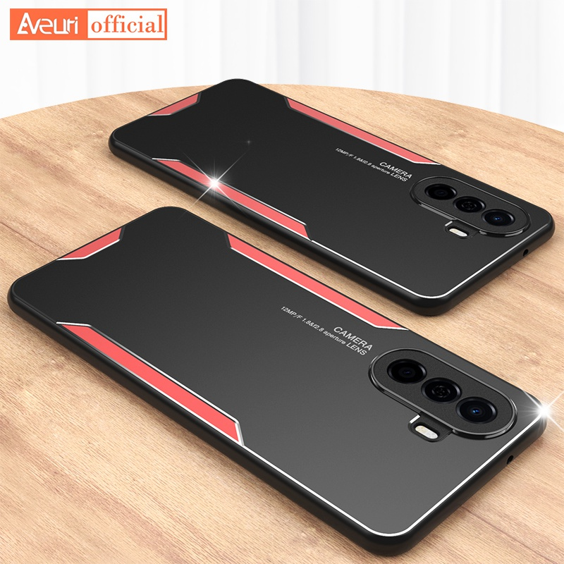 Custodia in metallo di alluminio per Huawei Nova Y70 Plus Y60 Custodia protettiva per cover posteriore rigida in silicone opaco per Honor Play Pla_voghion.com