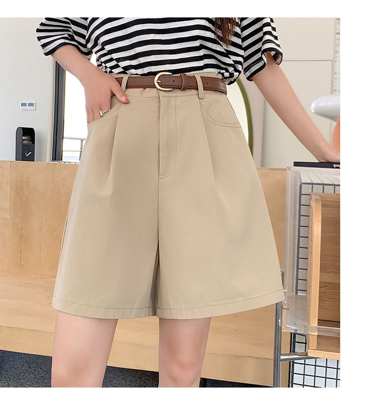 Dameskleding Losse en casual wijde A-lijn shorts Hoge taille Kleine maten werkshorts_voghion.com