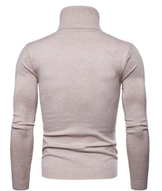 Pull coupe slim pour hommes, revers en laine, base épaisse_voghion.com
