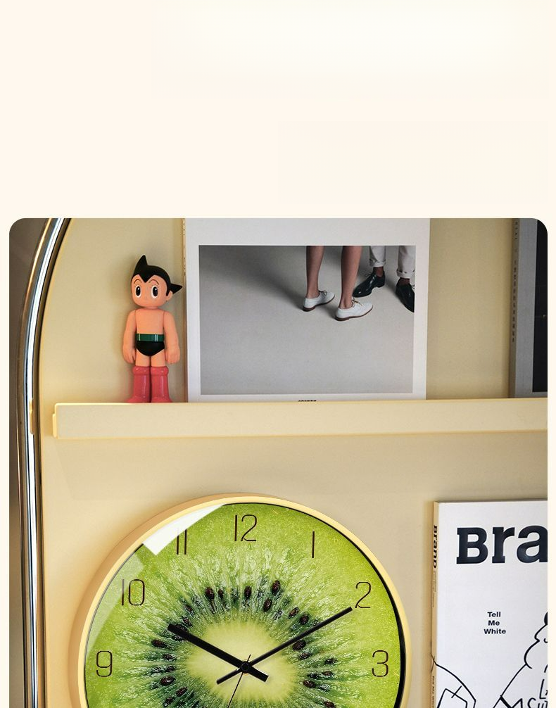 Orologio da parete al quarzo creativo silenzioso, stile Kiwi, per soggiorno, casa moderna, semplice, camera da letto_voghion.com