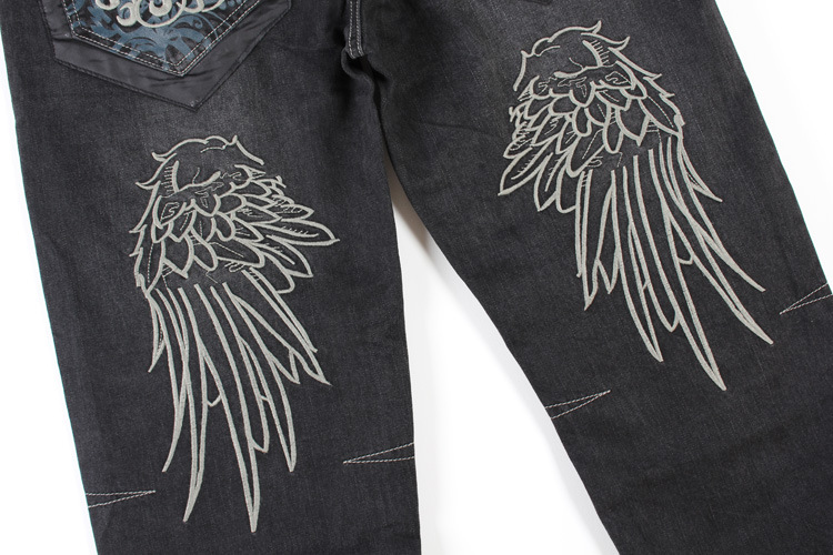 Men's Clothing Plus Size Hip Hop Jeans Hip Hop Clothing Washed Loose Skateboard Pants_voghion.com