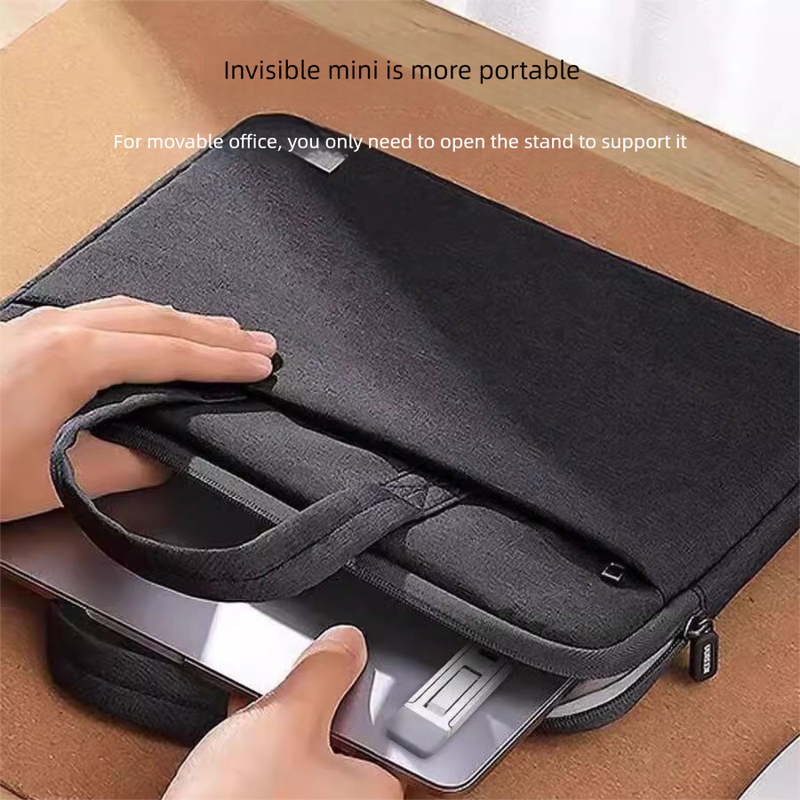 Laptop Invisible Portable Mini Stand Aluminum Alloy Folding Platform Adjustable Height Cooler_voghion.com