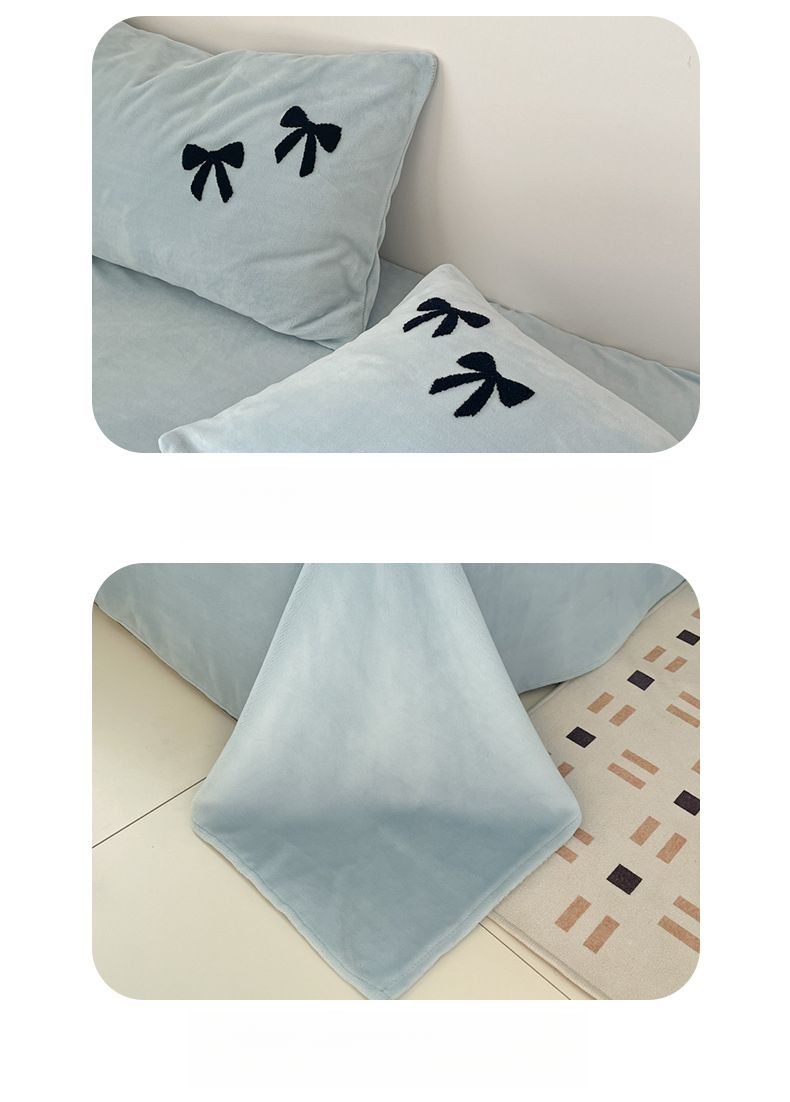 Set di biancheria da letto con trapunta e asciugamano ricamati della nuova collezione autunno/inverno 2025 di Milk Velvet_voghion.com