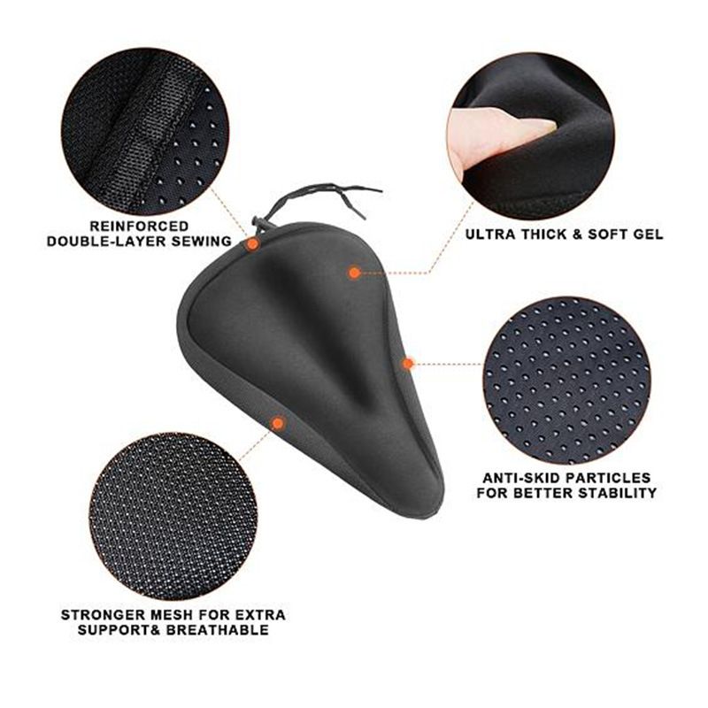 Anti-Slip Comfortable Bicycle Padded Saddle Cover Bike Seat Cover _voghion.com