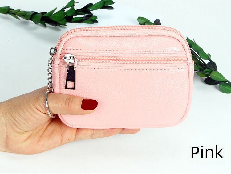 Spot 2022 Primavera Nova Bolsa de Cartão Pequena Estilo Europeu e Americano Carteira Curta Feminina Pupi Litchi Pattern Wallet_voghion.com
