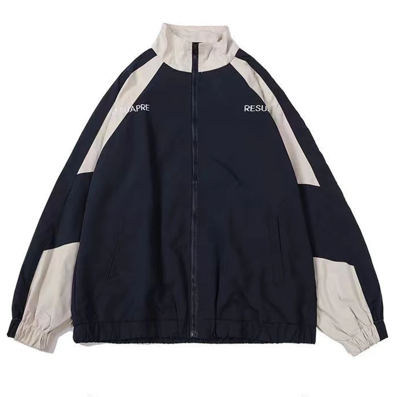 Hip Hop Varsity Jacket Men High Street Patchwork Color Block Windbreaker Coats Women Spring Autumn Thin Fashion College Jackets_voghion.com