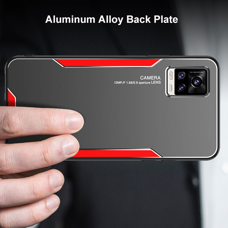 Custodia in metallo di alluminio per Vivo V20 V21 V21E V23 Pro V23E Custodia protettiva in silicone opaco per Vivo V9 V11i V11 V15 Pro V17_voghion.com