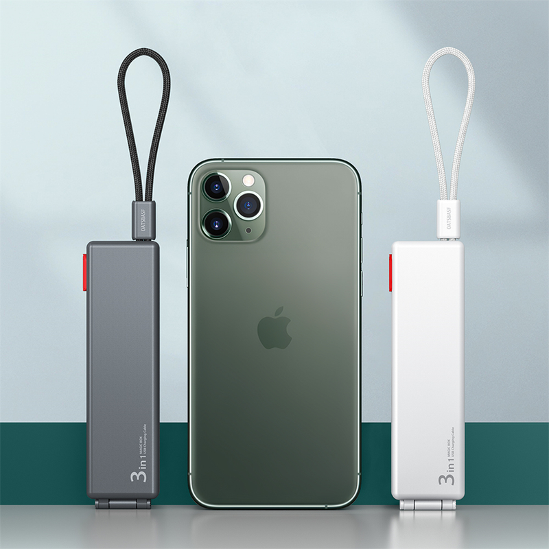 Cavo USB portatile 3 in 1, cavo USB C a ricarica rapida 3A per iPhone 14, 13, 12 Pro Max, Xiaomi, Huawei, Samsung, Mobile_voghion.com