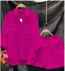 Audday Spring And Summer Plus Size Loose Elegant Casual Stylish Youthful Fashion Long Sleeve Solid Color Sports Suit_voghion.com