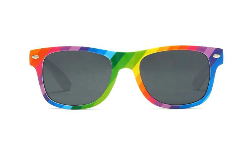 Wholesale Rainbow Pride Sungla Unisex Retro UV400 Protection LGBT Eyewear Bulk Sungla for Adults Teens Party_voghion.com