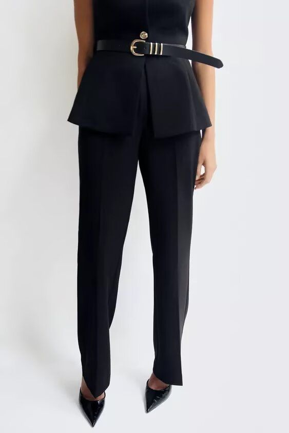 Damenbekleidung High-End-Gürtel Einfaches ärmelloses Hemd Lagen-Taillenweste für Damen_voghion.com
