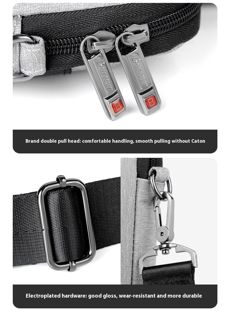 Bolsa para laptop empresarial simples e de grande capacidade, pasta portátil masculina e feminina de 13,3/14/15,6 polegadas, à prova d'água e resistente a terremotos_voghion.com