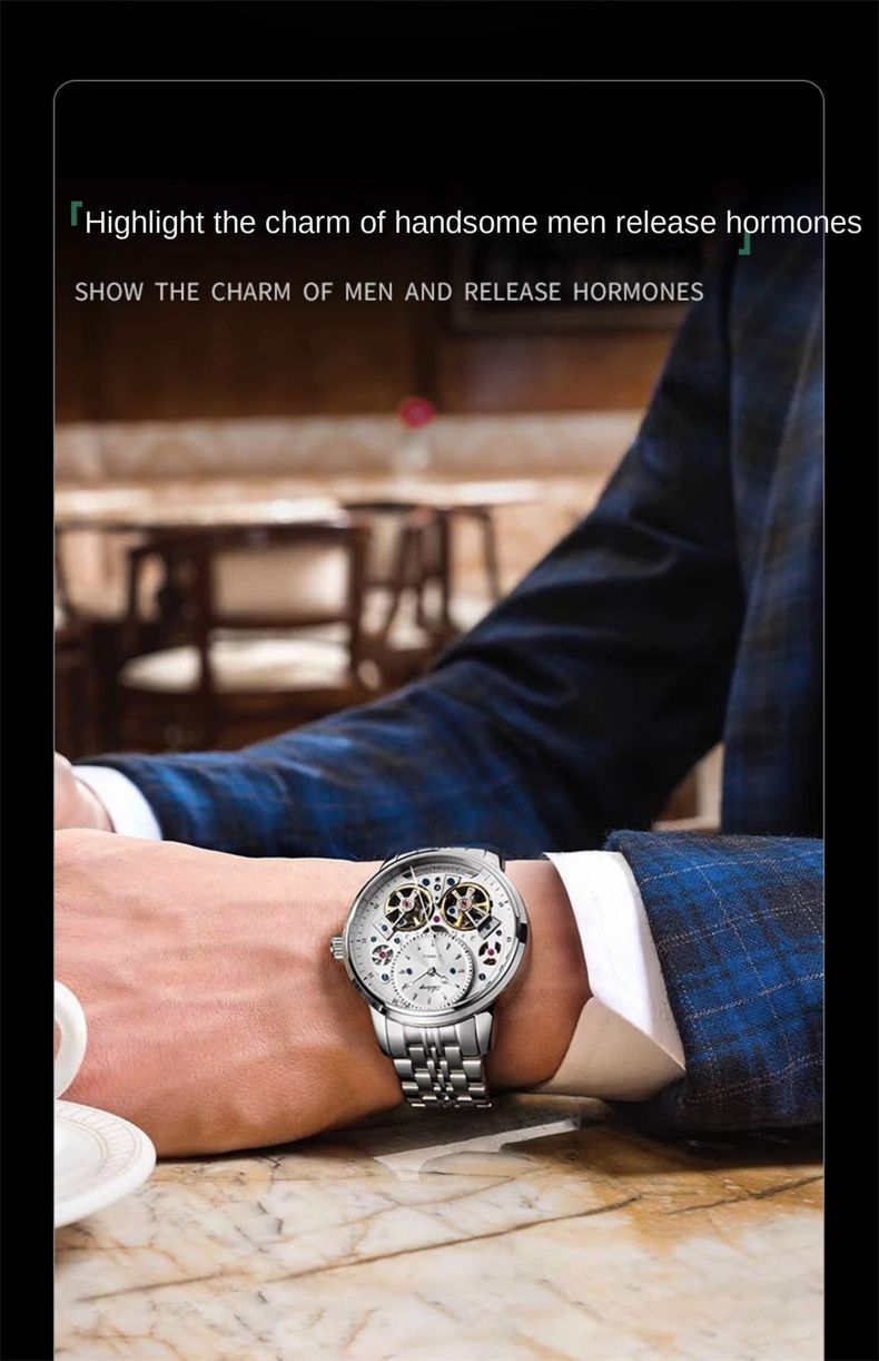 AILANG Brand New Luxury Double Tourbillon Mechanical Watch For Men Stainless Steel Waterproof Automatic Watches Mens Relogio_voghion.com