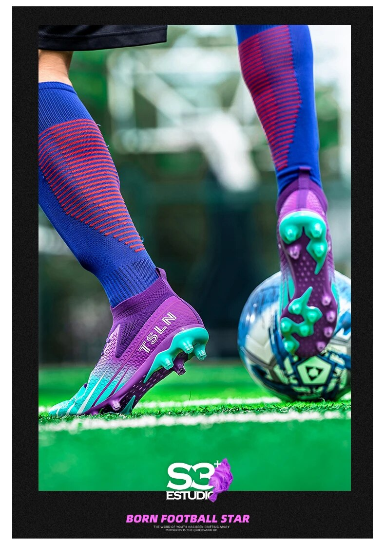 Vīriešu biedrības futbola laukuma zābaki Profesionāli pieaugušo bērnu futbola apavi Augstas kvalitātes zāles treniņu spēles apavi Futsal_voghion.com