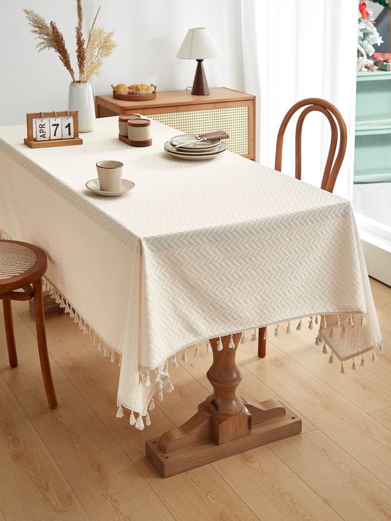 Tablecloth - Rustic Farmhouse Rectangular Table Cover For Dining Table, Coffee Table, Cabinet - Dustproof & Heat Resistant Home Decor_voghion.com