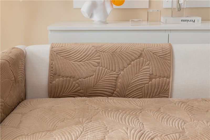 Autumn and winter style ultra soft solid color plush banana leaf sofa cushion modern simple double sofa cushion cloth factory direct sales_voghion.com