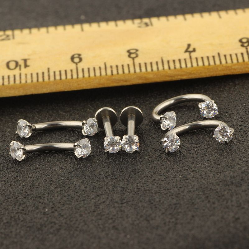 heißes 6-teiliges Set Edelstahl Zirkon Augenbrauen Nagel Augenbrauen Ring Lippennagel Nasennagel Piercing Schmuck_voghion.com