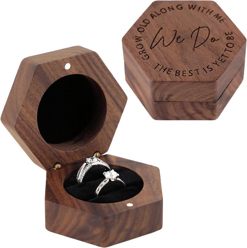 Scatola portagioie in legno massello di noce nero, grande capacità, con un unico strato, di alta qualità, leggera e di lusso_voghion.com