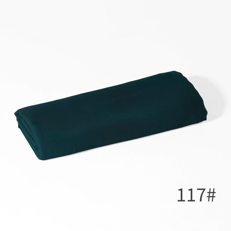 Solid Color Pearl Chiffon Scarf – Women's Long Windproof & Sandproof Headscarf (Four Seasons Versatile Middle Eastern Style)_voghion.com