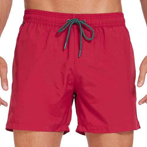 Maiô masculino com cós elástico e shorts forrados em malha, bolsos para maiô de secagem rápida, shorts de praia_voghion.com