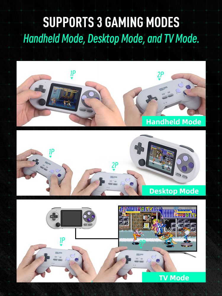 Nowa konsola do gier SF2000 klasyczna GBA arcade przenośna podwójna mini konsola ręczna_voghion.com