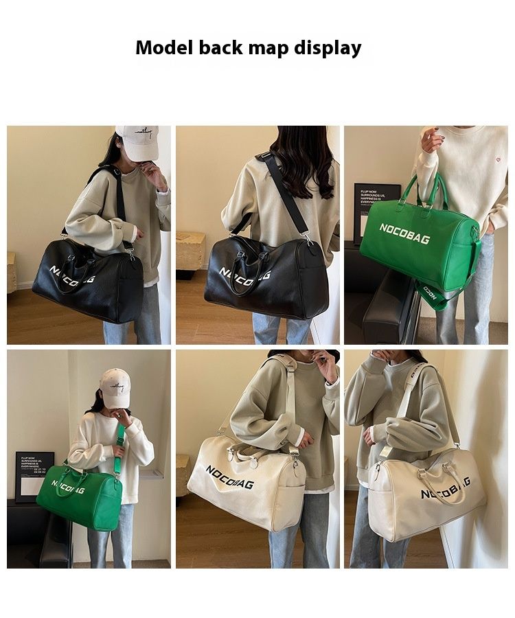 Kostengünstige Leder-Fitness-Frauen-koreanische Cross-Body-Sport-Minimalist-Briefgepäck-Reisetasche mit großer Kapazität_voghion.com