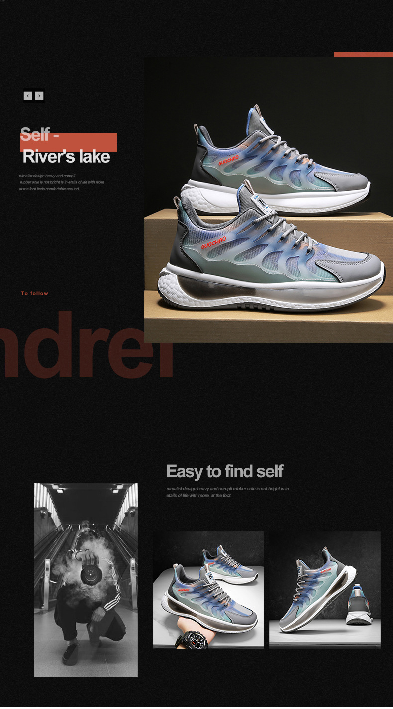 Dad's Shoes Men's Fall 2022 New Versatile Fashion Casual Sports Shoes Youth Popcorn Pop Street Men's Shoes_voghion.com