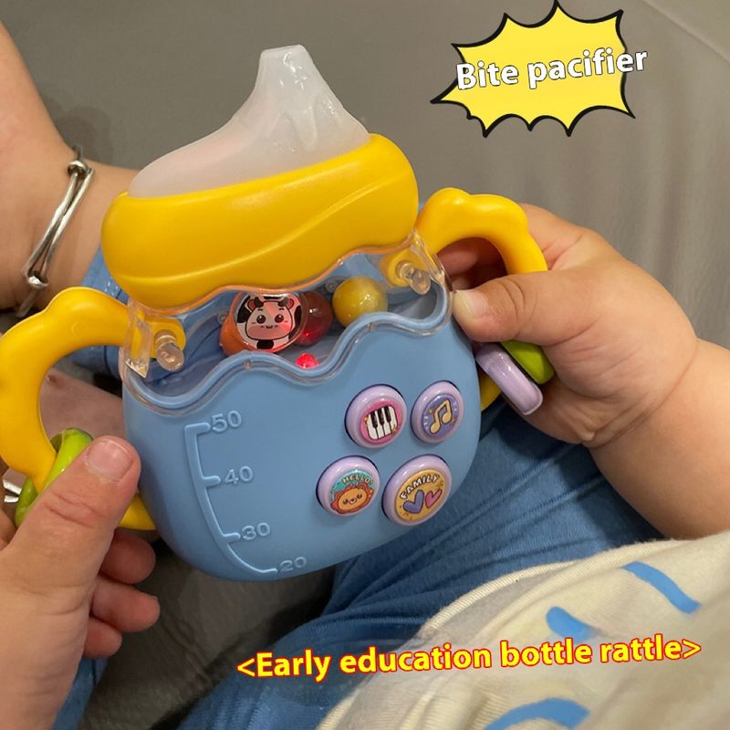 Kinder können auf Milchflaschen kauen, multifunktionales pädagogisches Silikonspielzeug für die frühkindliche Bildung. 1 Jahr alt_voghion.com