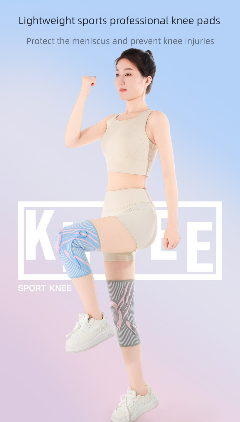 Ginocchiere in silicone dirette dalla fabbrica per uomini e donne, manicotti per gambe da corsa e basket, compressione estiva per sport all'aria aperta_voghion.com