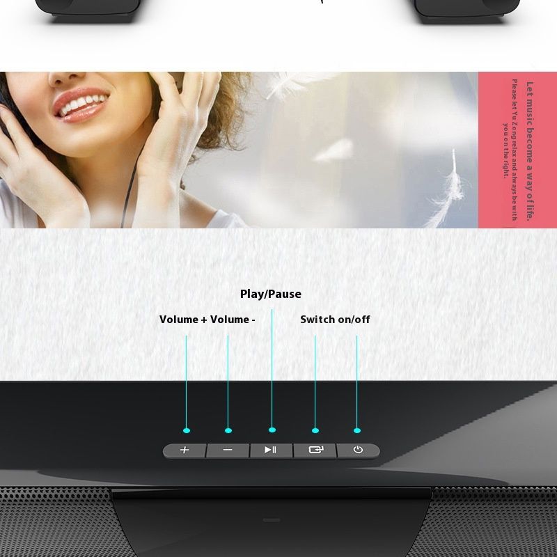 Computer Speakers For Pc Desktop With Clear-Sound, Flowing LED PC Speaker For Computer Desktop Laptop Monitor, Bluetooth& USB Input BS-28B_voghion.com