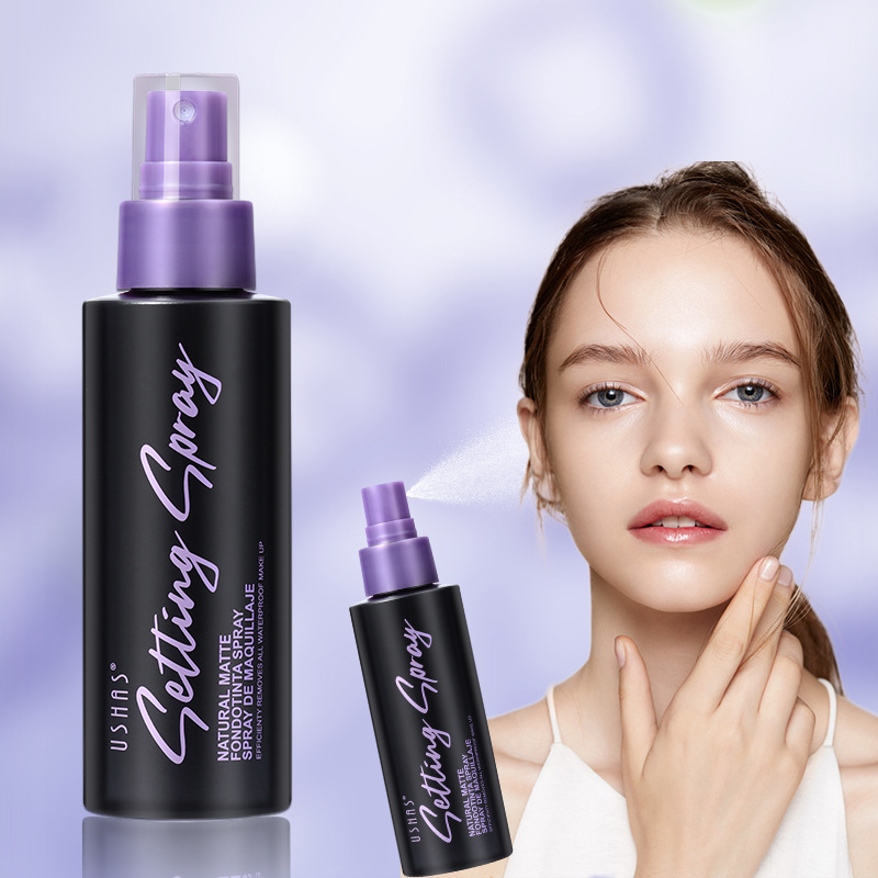 USHAS Set Up Spray Dry Moisturizing Control Makeup Removal Langlebiges, wasserdichtes, schweißfestes und ölbeständiges Leder_voghion.com
