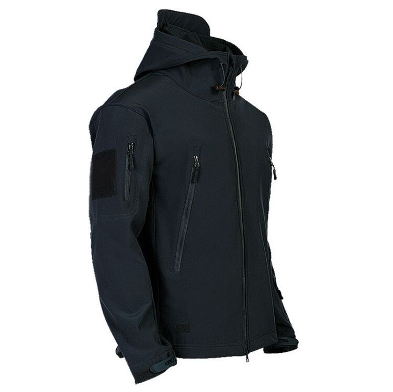 Chaqueta táctica softshell para hombre: abrigo de exterior de inspiración militar, resistente al viento y al agua, con forro polar (tallas S-XXXL, verde militar, negro y gris)_voghion.com