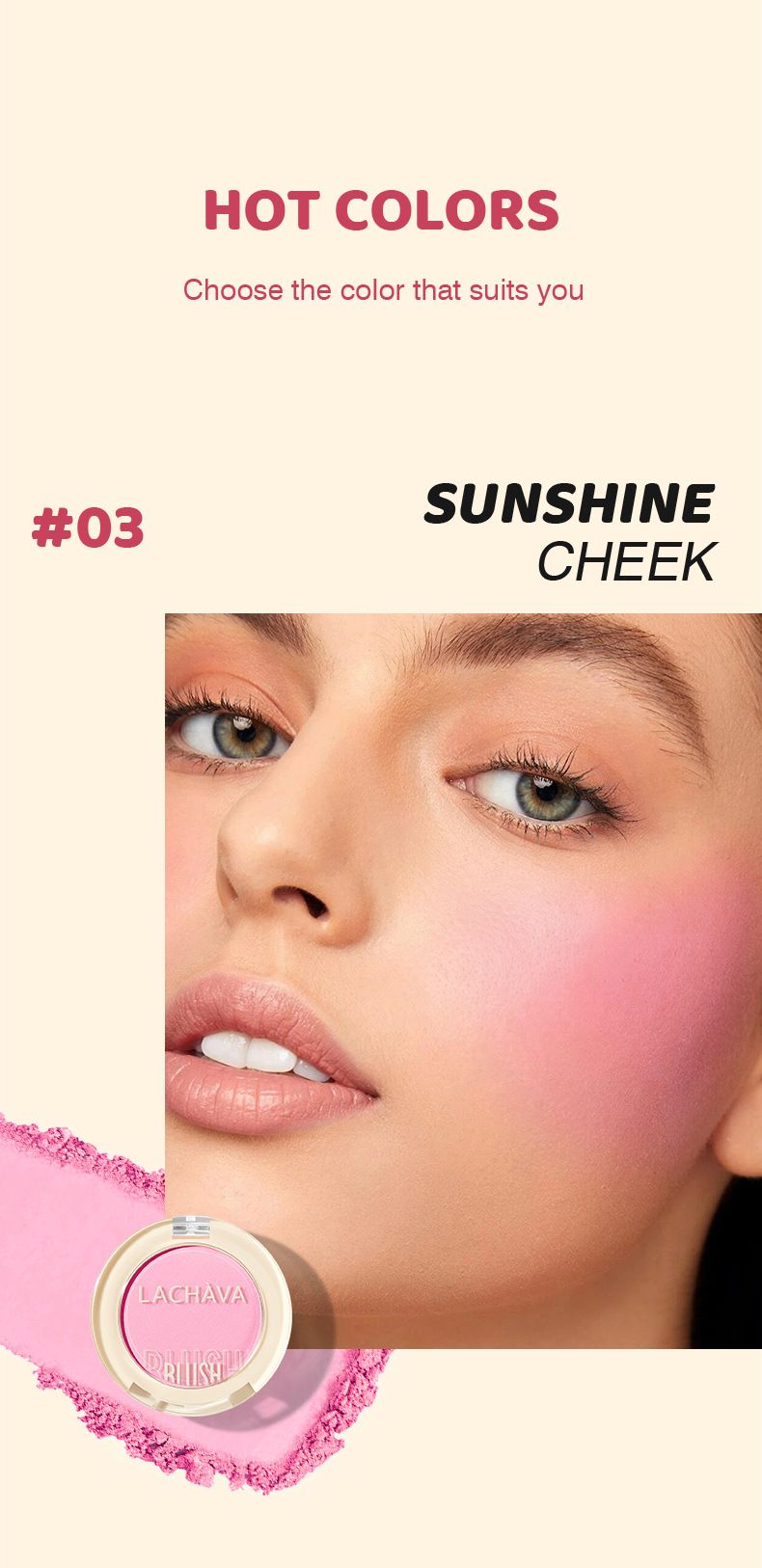 Monochrome Powder Blusher Cream Matte Nude Makeup High Gloss Rouge 12 Color Pearl Light Fine Shiny Powder Blusher_voghion.com
