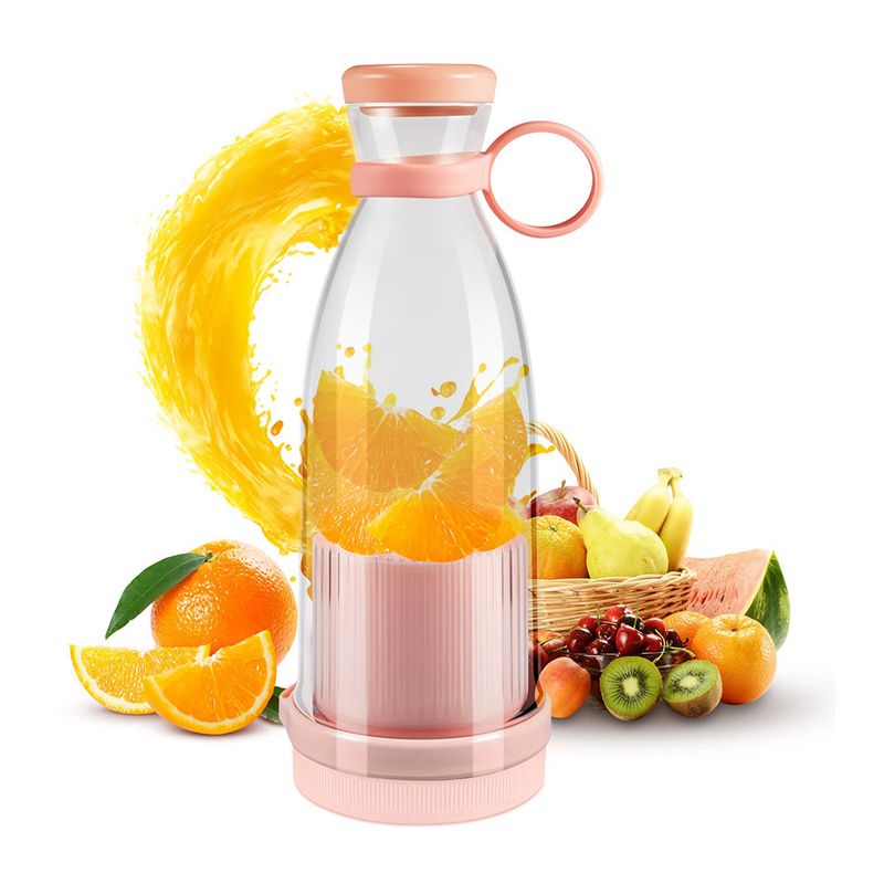 Rechargeable Mixers Fresh Fruit Juicers Blue/Pink Usb Portable Juice Bottle Mini Fast Electric Blender Smoothie Ice Maker_voghion.com