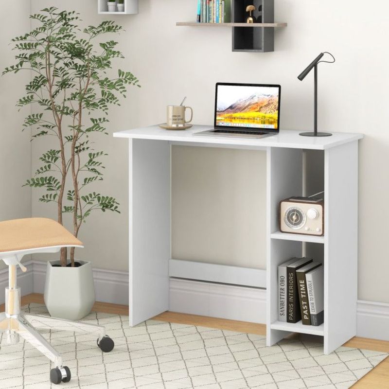 Computer Small Adjustable Desk And Storage With Shelf_voghion.com