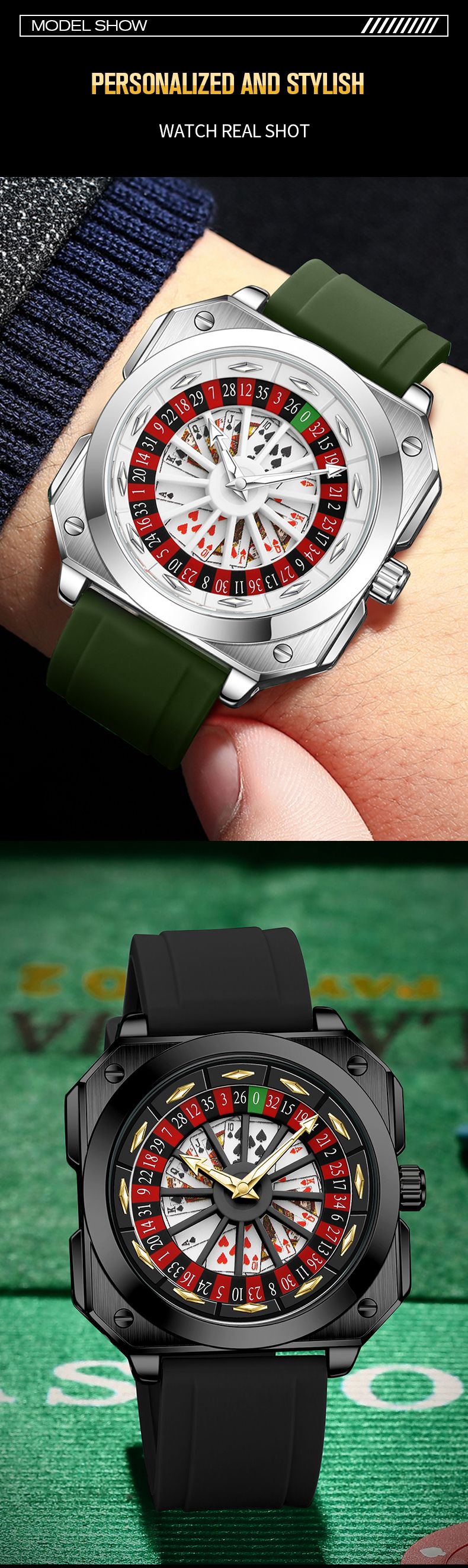 2025 neue Herren Roulette Uhr VA VA VOOM Marke Original Sport Stil Mode Silikon Strap Nacht Licht Quadrat Geschenk Uhr Für männer_voghion.com