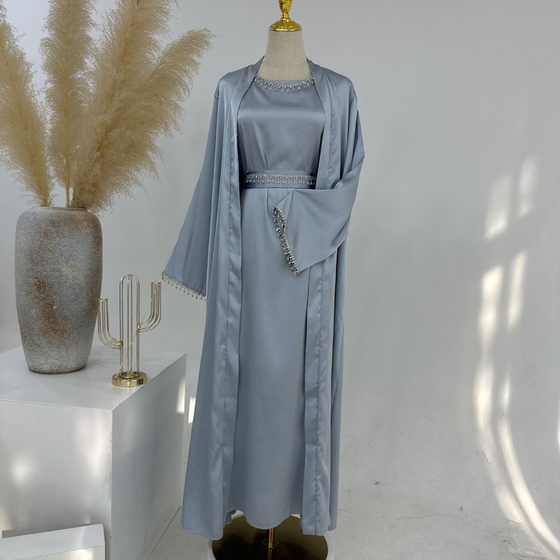 Müslüman Set Zarif Abaya Afrika Siyah Elbise Düğmeli Dubai Uzun Kadın Akşam Elbisesi Kaftan Fas Düğün Kaftan Ramazan_voghion.com