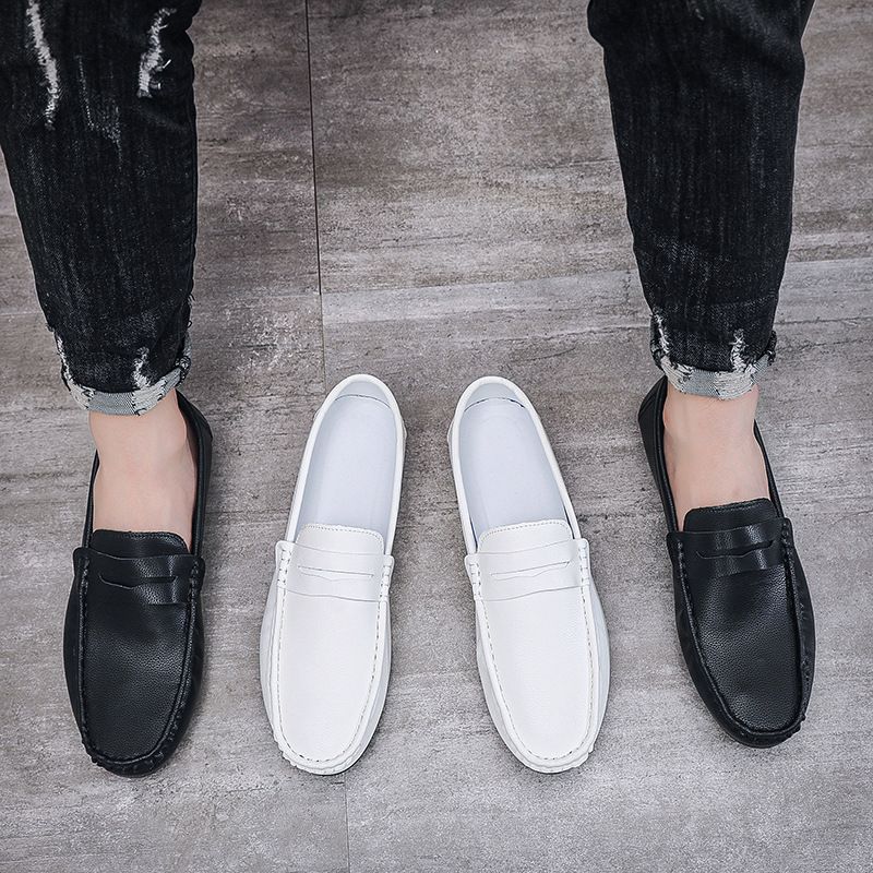 Doudou Lederschuhe, Top Soft Sole Schuhe Slip On Füße, Casual Driving Loafers Herren, und ein Fuß für Männer_voghion.com