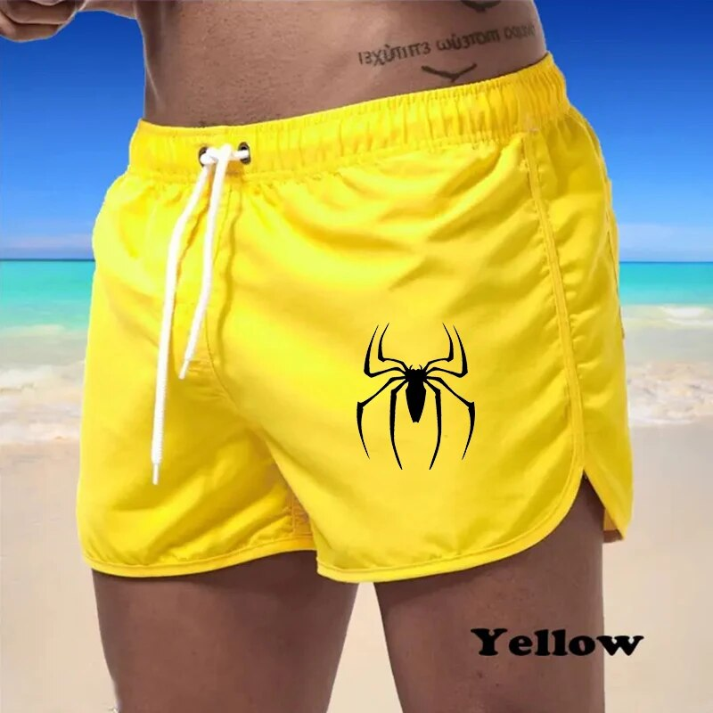 Pour l'été hommes motif maillot de bain imprimé Shorts Sexy maillot de bain hommes maillot de bain taille basse respirant vêtements de plage_voghion.com