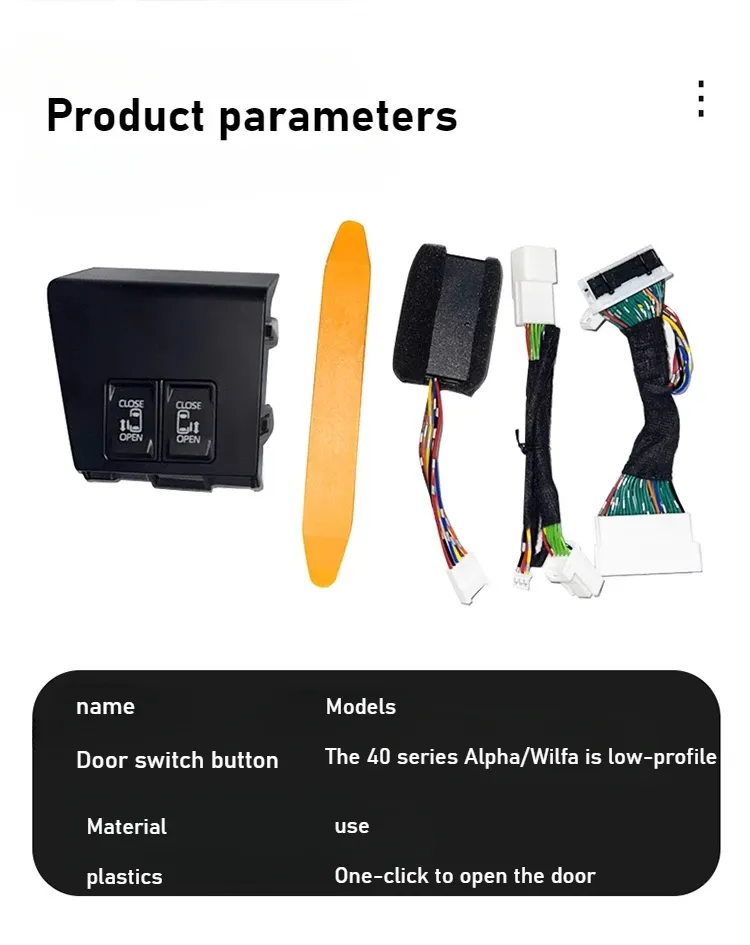 For Toyota 40 Series Alphard/Vellfire 2024 RHD Middle Door Switch Upgrade Kit -Base To Premium Control Panel Switch Button_voghion.com