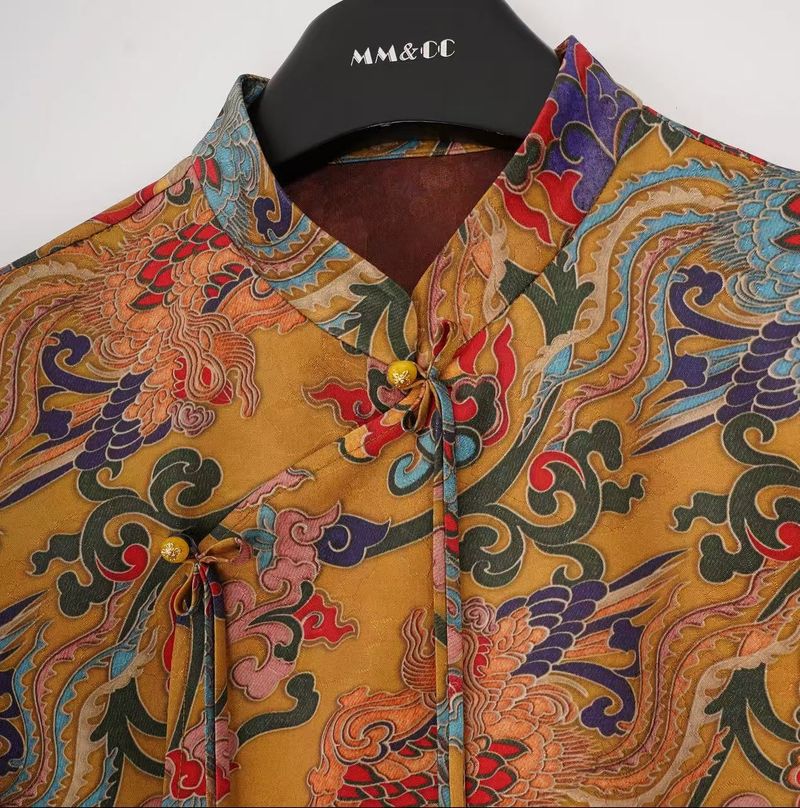 Schickes GraceChic GraceChic GraceChic Jacquard-Hemd im chinesischen Stil für Damen Sommer 2025 Neues europäisches Bestseller-Hemd in Übergröße mit figurformendem Effekt_voghion.com