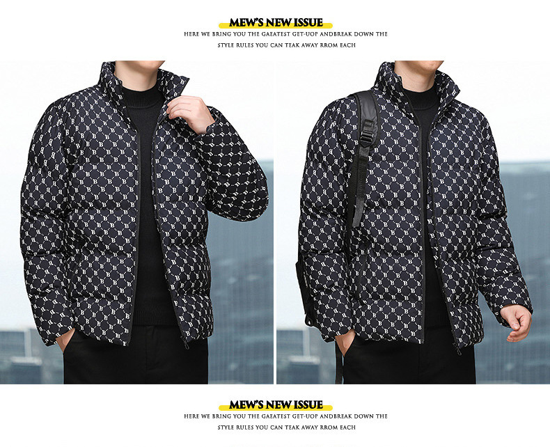 Cappotto in cotone da uomo 2023 autunno e inverno nuovo cappotto in cotone a forma di B alla moda ispessito caldo colletto alla coreana cappotto da pane da uomo all'ingrosso_voghion.com