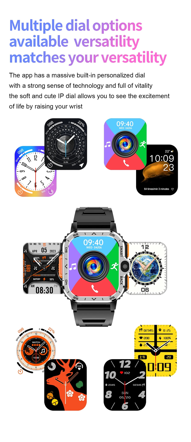 Valdus PGD Android Smart Watch Herren GPS 16G/64G ROM-Speicher HD Dual-Kamera NFC 2G 4G SIM-Karte WIFI Kabelloses schnelles Internet_voghion.com
