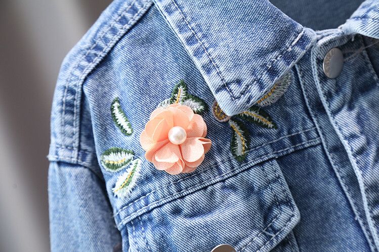 Mutter & Kinder außenhandel mädchen denim jacke frühling und herbst kleidung kleine mädchen frühling stil große und kleine baby mädchen modische blume jacke_voghion.com