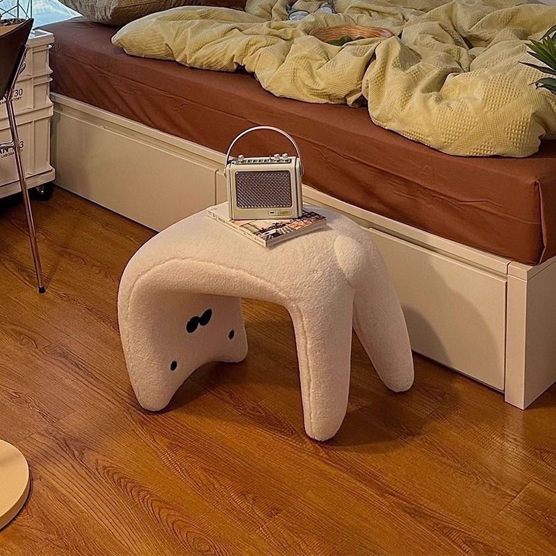 Cremefarbener Stil für den Heimgebrauch, Internet-Promi-Sofa-Wohnzimmer, süßer niedriger Hocker für das Kinderzimmer, Schuhwechselhocker für_voghion.com