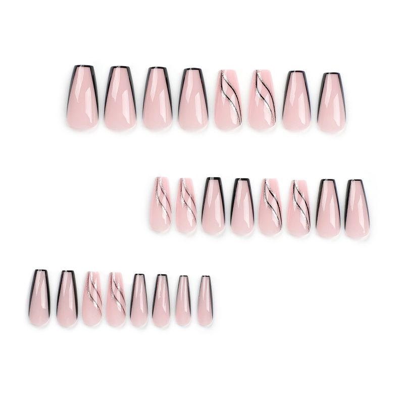 Armure de style français minimaliste à bords noirs avec lignes de paillettes dorées, amélioration Instagram, court T_voghion.com