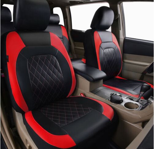 Car seat cover single line quilted bracket leather pu leather_voghion.com